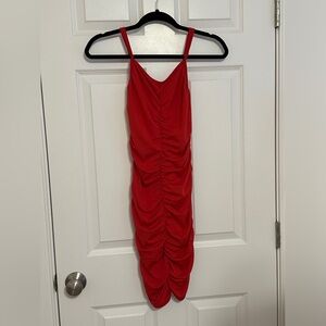 SHEIN red bodycon dress youth 14 with adjustable straps